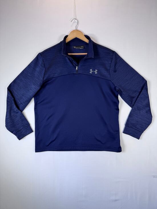 Under Armour Other - Under Armour ColdGear Pullover Mens Large Navy 1/4 Zip Thermal Long Sleeve